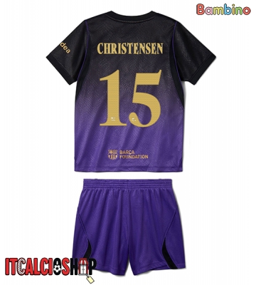 Barcelona Andreas Christensen #15 Seconda Maglia Bambino 2026-27 Manica Corta (+ Pantaloni corti)
